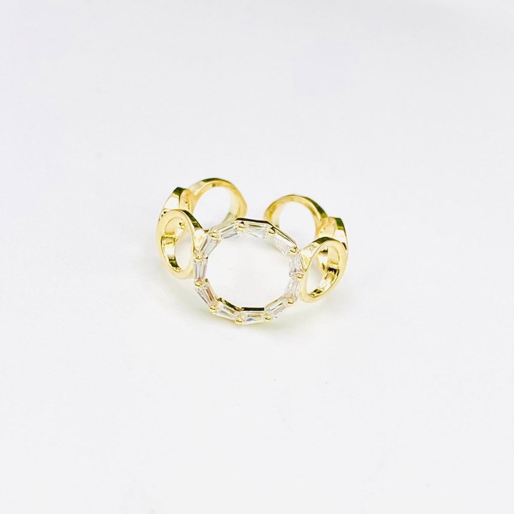Gold open link ring - Picture 6 of 6